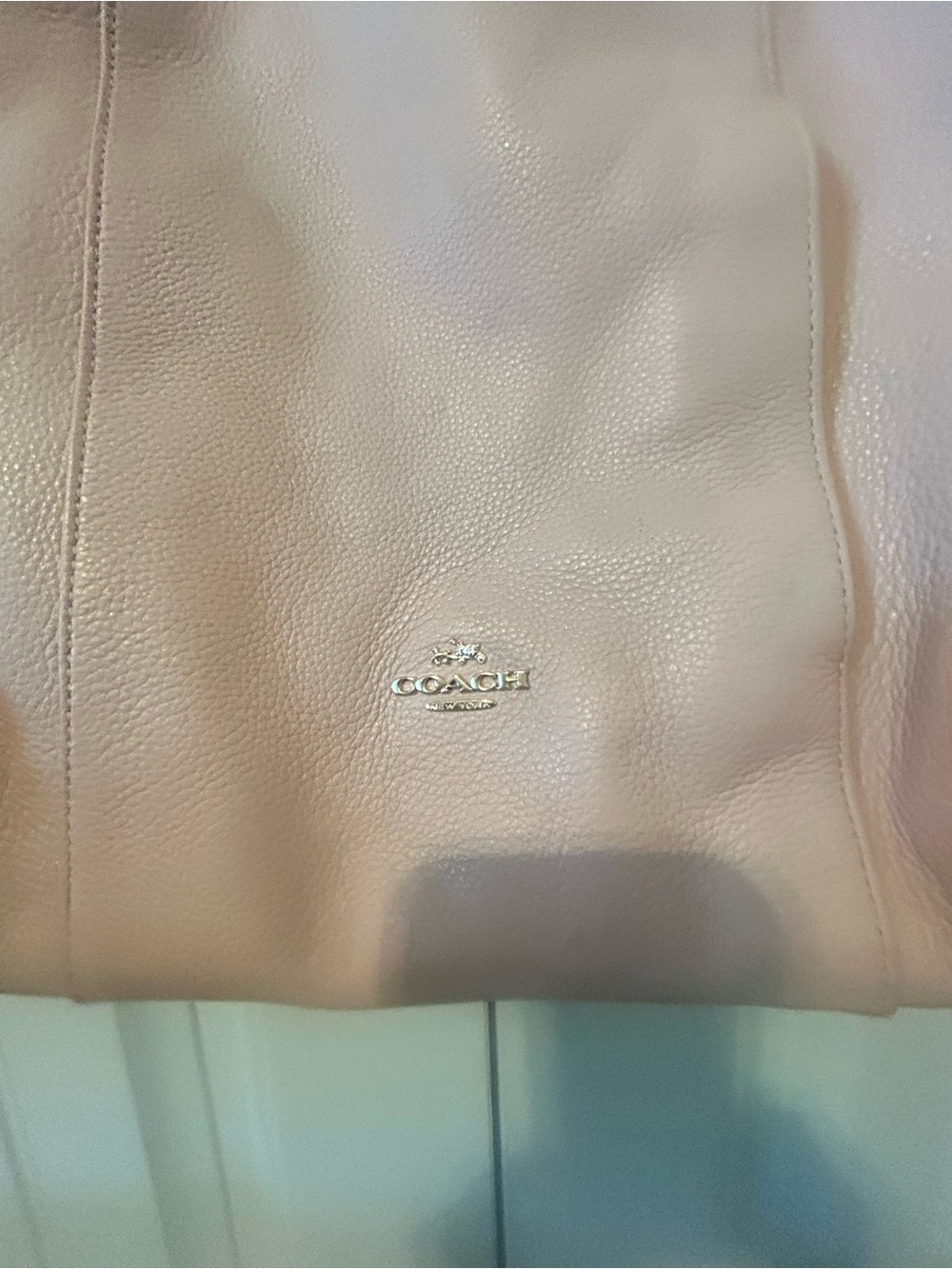 Coach Blush Pink Pebbled Leather Shoulder Bag - Picture 2 of 14